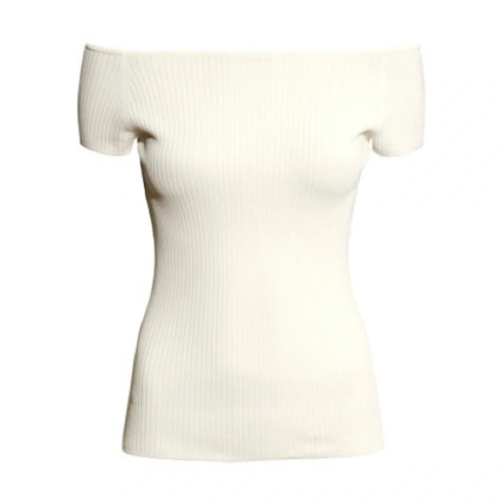 RARE - H&M Ribbed Off Shoulder Top ASO Royal - Picture 3 of 5